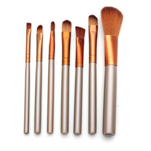 7Pcs Pro Makeup Gold Brush Pen Set Foundation Concealer Blending Blush Comestic Brush Kit Beauty Tool High Quality Wholesale