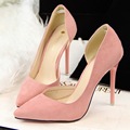New Brand Fashion Women Flock Pumps Thin High Heel Pumps Shoes For Women Pointed Toe Sexy