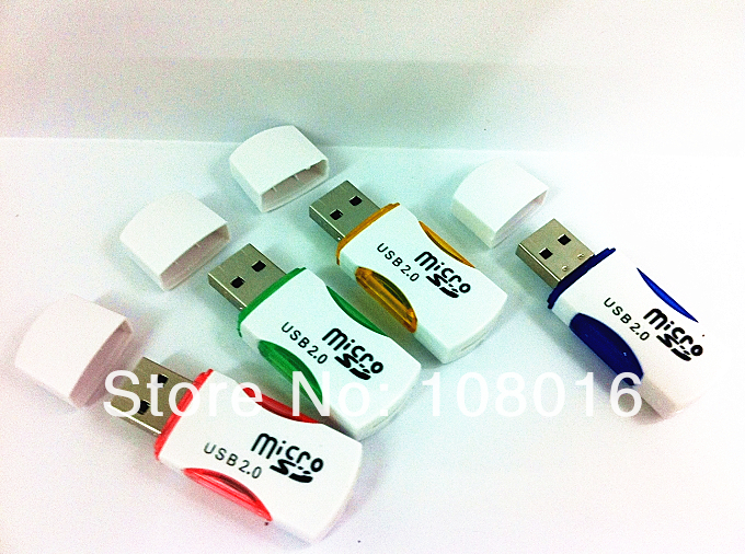 1pcs Free Shipping USB 2 0 Micro SD T Flash TF Memory Card Reader adapter little