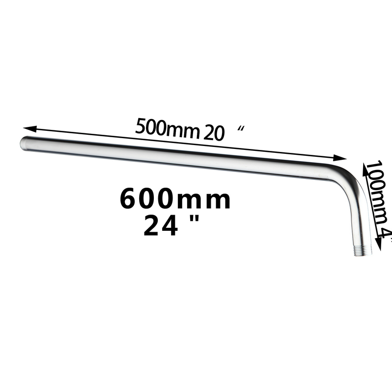 e-pak Hello New 60cm Long Stainless Steel Shower Arm 5622-60 for Shower Head Shower Holder Wall Mount Shower Bar Rod in Bathroom