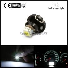 10pcs/lot T3 LED 3528 SMD Car Cluster Gauges Dashboard White / Red / Blue / Green / Yellow instruments panel Light bulbs