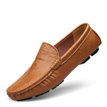 2016 Flats New Arival Authentic Brand Casual Men Genuine Leather loafers Drive Shoes Plus size Euro38-48 Handmade moccasins shoe