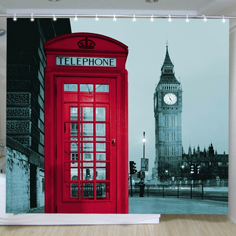 DIU# New Famous City Landmark Pattern London Big Ben Polyester Shower Curtain Waterproof Home Bathroom Curtains DIU# New Famous City Landmark Pattern London Big Ben Polyester Shower Curtain Waterproof Home Bathroom Curtains