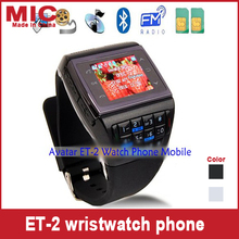 2013 hotsale Quad-band dual card dual standby touch screen Keyboard compass Avatar New Listing watch mobile phone cellphone ET-2
