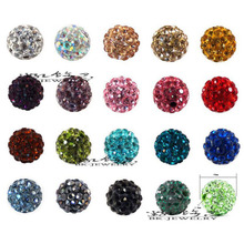10mm 100pcs/lot Shamballa Beads Clay Pave Disco Rhinestone Crystal Shamballa Beads Bracelet Neacklace DIY jewelry