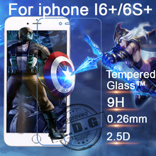 0.26mm 9H Explosion Proof Anti scratch LCD Tempered Glass Film For Apple iphone 6 Plus 6S+ 6+ Screen Protector Film