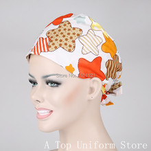 2015 Lab Coat Hospital Surgical Cap Medical Scrub Caps for Women Doctors And Nurse ,restaurant ,kitchen Working 100% Cotton B164