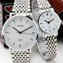 New Arrive Longbo Luxury Brand watch for women full stainless steel men watch fashion quartz Cermic watch montre femme de marque