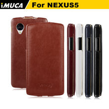 IMUCA original brand Nexus 5 Cases Luxury Leather For Google LG Nexus 5 D820 D821 Vertical Flip Phone cases Back Cover