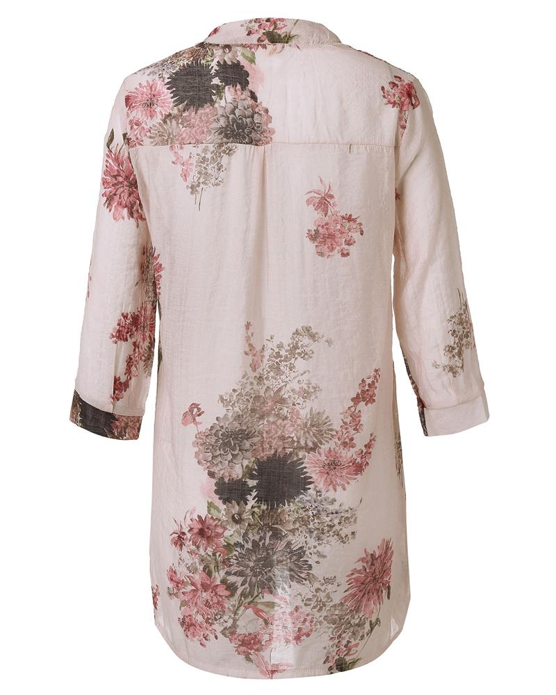 Zanzea Fashion Blusas Femininas 2018 Summer Women Blouses Blouse Casual Floral Print Long Blouse Tops Shirt Plus Size 5XL aeProduct.getSubject()
