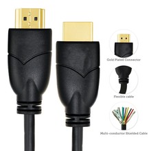Премиум позолоченный разъем HDMI кабель мужчины — мужчины 1.4 версия 9FT 1 м, 2 м, 3 м, 5 м, 10 м для blu-ray 3D DVD PS3 HDTV XBOX жк HD TV 1080 P
