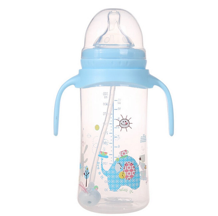 330ml Cartoon Silicone Baby Feeding Nursing Bottle Accessories Eating Milk Bottle Nuk Nipple Sippy Cup Children Kids Feeder (11)