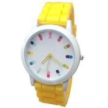 Newly Design Candy Color Silicone Rubber Jelly Sport Watch Student Quartz Wrist Watches 160303