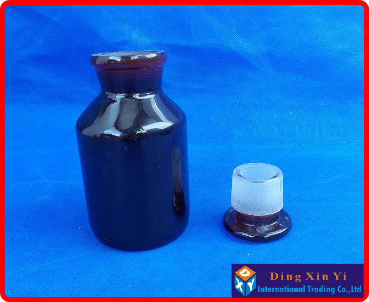 (4 pieces/lot) 250ml Wide mouth reagent bottle,250ml Amber Laboratory Bottle  with ground-in glass stopper