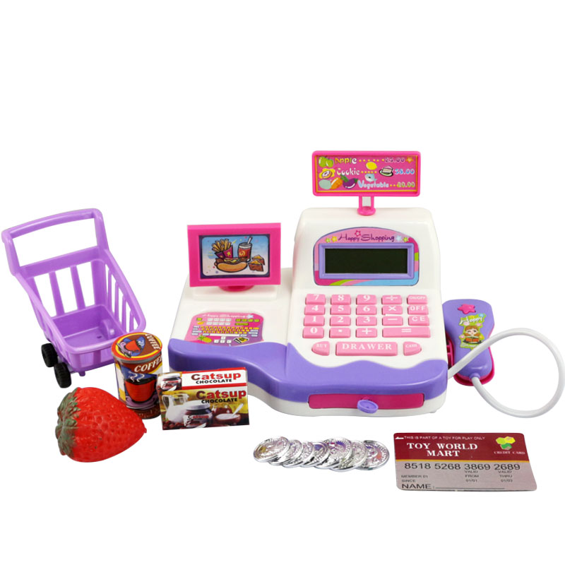 Discount 15x14x30cm Supermarket Cash Register Simulation Cashier Cash