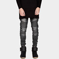 HOT Mens Women Skinny Denim Represent Jeans Joggers Hip Hop Runway Distressed Elastic Jeans Washed Jeans