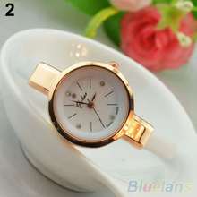 Women Ladies Candy Color Fashion Thin Leather Strap Quartz Bracelet Wrist Watch 2B3Z