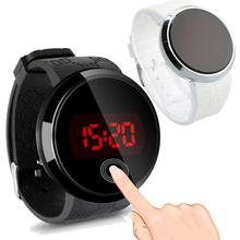 Hot Marketing 2015 Fashion Waterproof Men LED Touch Screen Day Date Silicone Wrist Watch Black N4