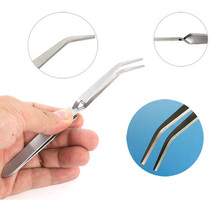 Acrylic UV Gel Tips Sculpture Tweezers Clip Pick Up Nail Art Tools Multi Functions Nail Treatment