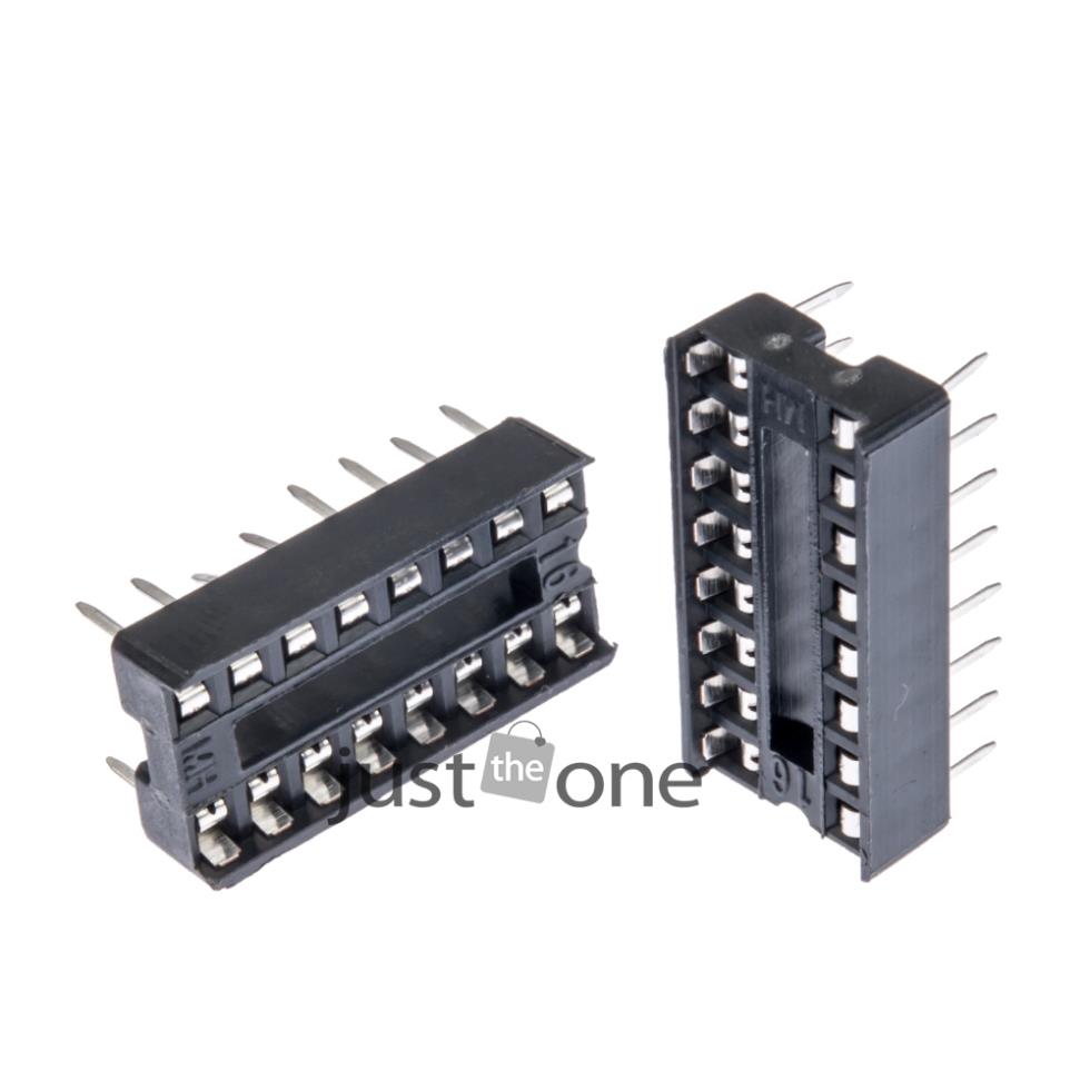 Гаджет  10PCS DIP 16 pins IC Sockets Adaptor Solder Type Socket  Kit  None Электронные компоненты и материалы