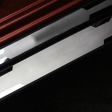 Car stainless steel scuff plate under door sill 2pcs car accessories for 2013 2014 MITSUBISHI Outlander