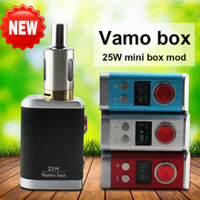 New Arrival Vamo Box 25W mod Electronic Cigarette Box Mod vaporizer adjustable 7-25W e-cigarettes box mod fit for 18350 battery