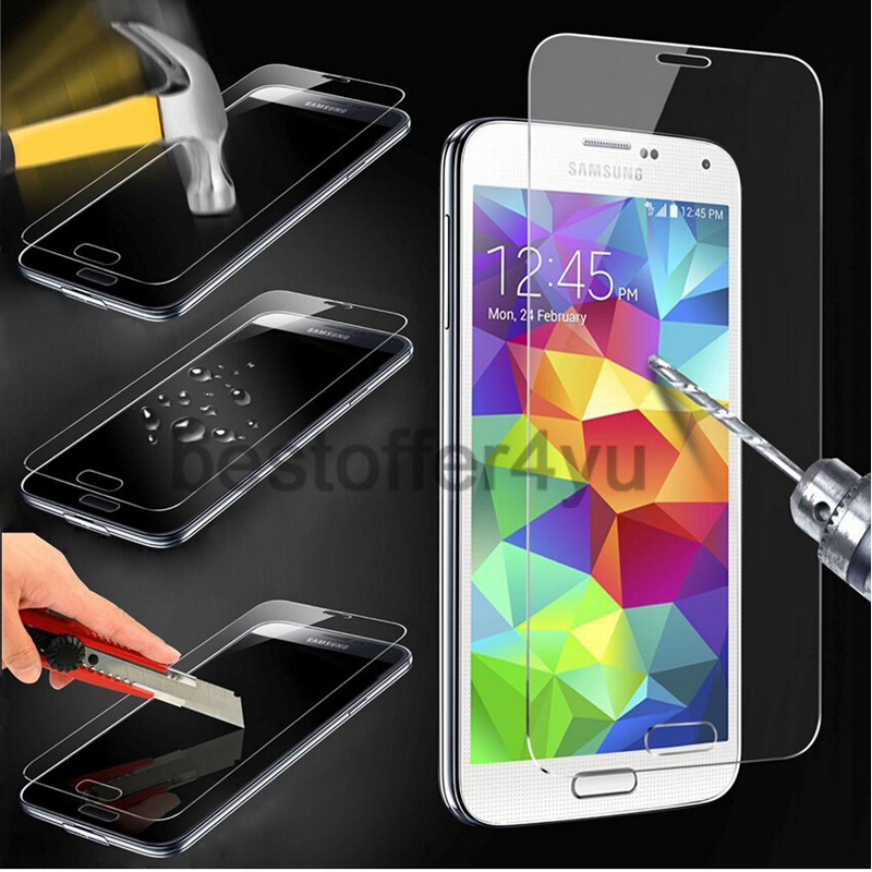 Закаленное Стекло-Экран Протектор для Samsung Galaxy S6 S5 S4 S3 mini A3 A5 A7 A8 J1 J3 J5 J7 2016 Гранд Премьер Защитный фильм