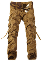Trousers slim straight multi pocket pants male military overalls trousers 018-p65