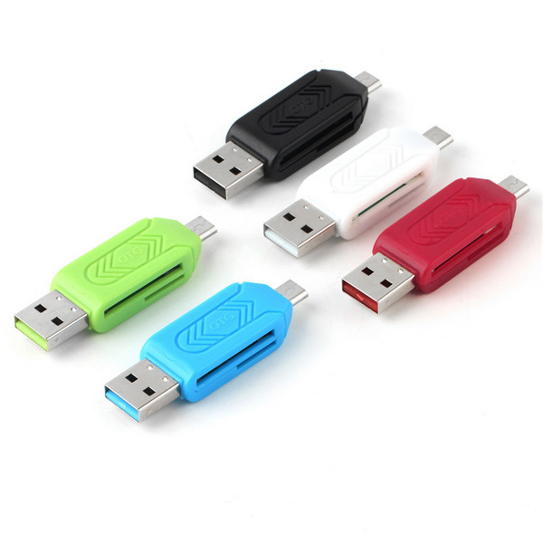 1pc Universal Card Reader Mobile phone PC card reader Micro USB OTG Card Reader OTG TF
