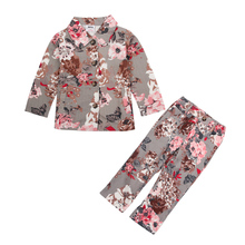 girls clothes sets printed spring/autumn nova kids clothes for girls fashion children clothing floral 2015 new arrival F3675