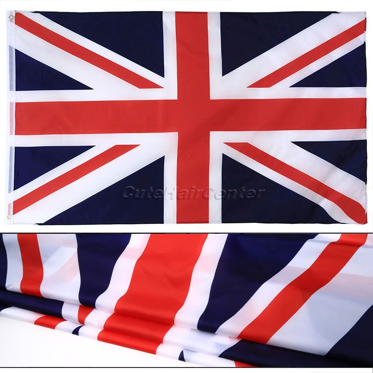 Sewn Union Jack Flag United Kingdom 5x3ft For Flag Pole Nylon Material 