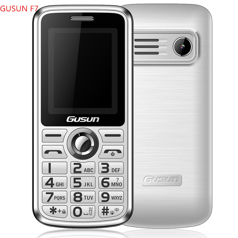 Original Gusun F7 Old Man phone Ultra thin Dual SIM Card Flashlight Big Speaker FM Radio