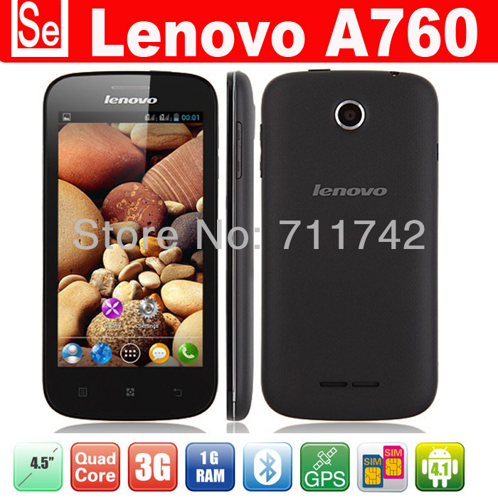 Original Lenovo A760 4 5 IPS Quad Core Mobile Phone 1GB RAM 4GB ROM 854x480 Screen