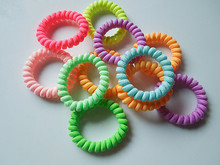 20pcs cloth wrapped phone cord elastic ribbon candy colored hair girl hair bundles