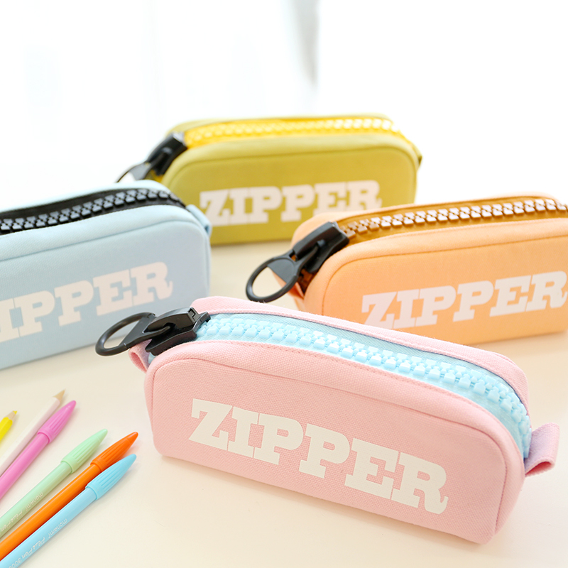 Kawaii Student Stationery Personalized Big Zipper Pencil Case Pen Bag Pencil Box Pouch Pencil