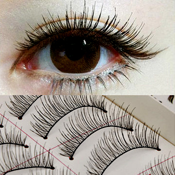 Makeup False Eyelashes 10 Pairs PCS Long Soft Handmade Fake Eye Lash Extensions Natural Full Strip