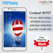 Coolpad 9976T 1S WCDMA Dual SIM 7 inch Android Cell Phone 2GB RAM MTK6592T Octa Core 13.0MP