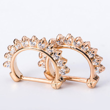 CZ Gem Nose Ring Stainless Steel Princess Prong Drop Septum Clicker New Arrival 12MM Pierce De Nariz Piercing Studs Body Jewelry