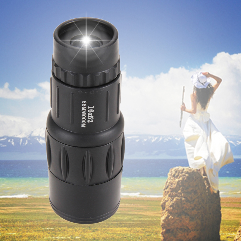 16x52MM Adjustable Ocular Lens Optical Monocular Travel Camping Hunting Monocular Telescope With Bag 1JT