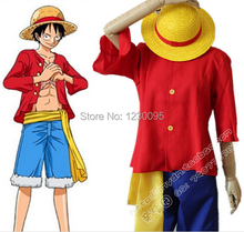 One Piece Monkey D. Luffy Cosplay Costume full set include hat shoes