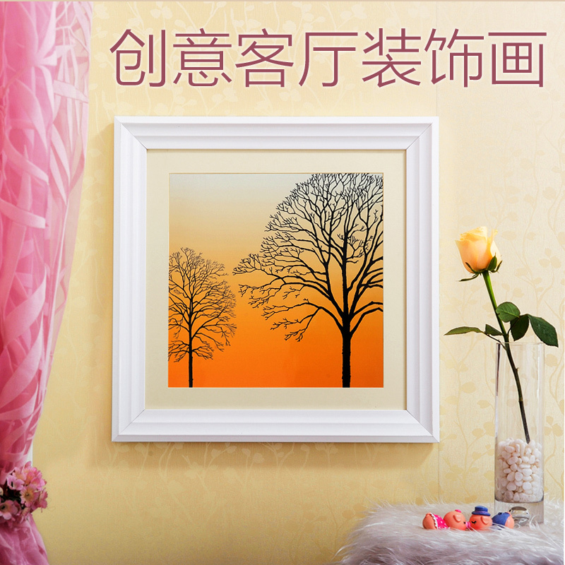 European-style living room bedroom wall thickening decorative frame triple sofa backdrop framed painting mural paintings corridor
