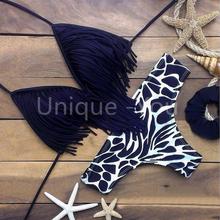 2015 Summer Style Triangl bikinis for women Swimwear neoprene Push UP Printing swimsuits Brazilian Maillot De