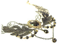 Retro Vampire Jewelry Gothic Black Lace Choker Necklace New Fashion jewlery for Women BJN3302