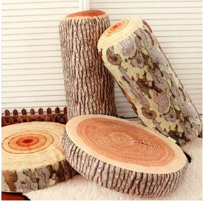 #994 Creative personality chopping wood pile plush toy tree rings cushion sofa cushion pillow birthday gift