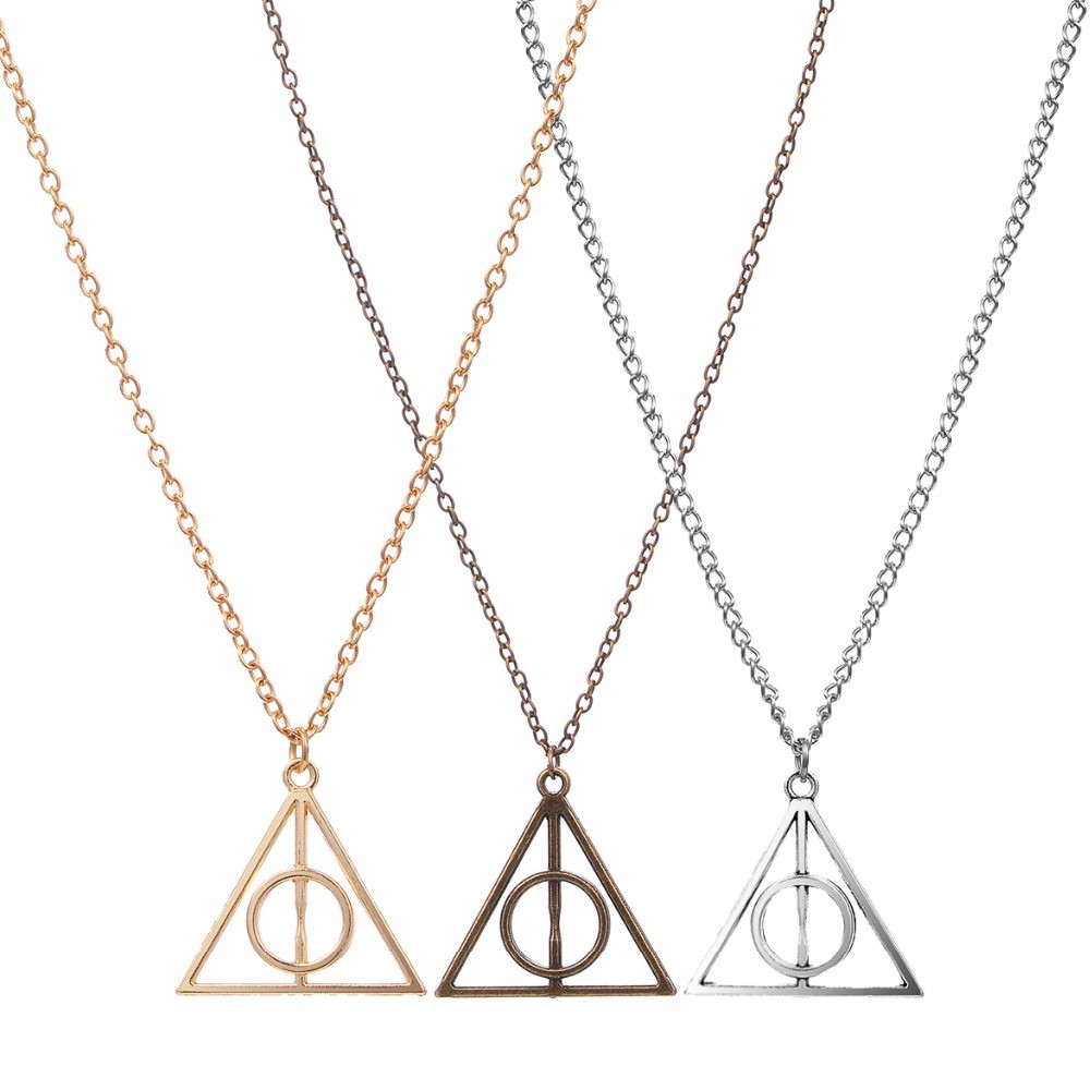 European-and-American-necklace-Luna-Harry-Potter-and-the-Deathly-Hallows-triangle-pendant-retro-sweater-chain