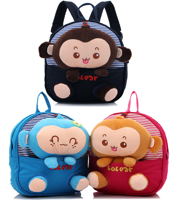 New Arrival Cute Plush Monkey Cartoon Kid School B...