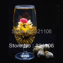 4 Balls Different Handmade Blooming Flower Green Tea Free Shipping
