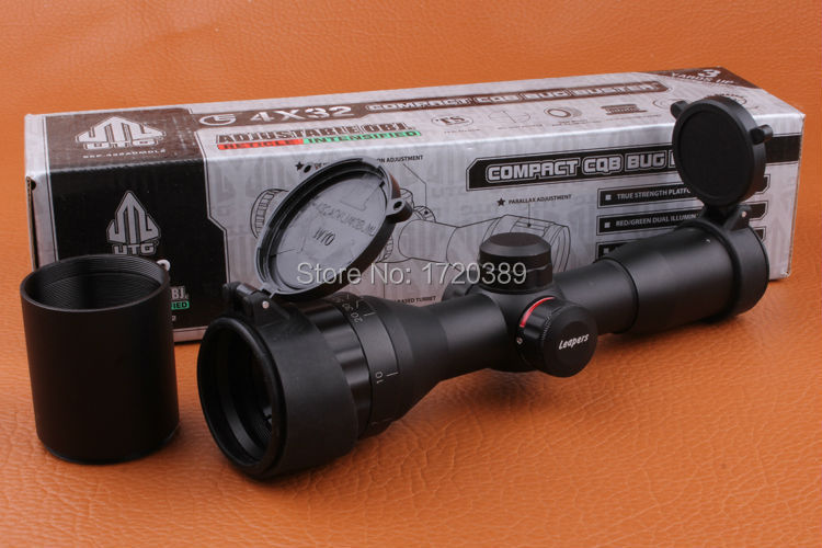 UTG 4x32 Leapers Tactical Red and Green Mil dot Lens Hunting Optical Riflescope Sight Scope with