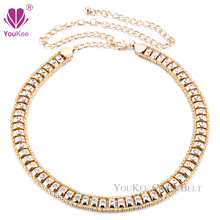 Luxury Rhinestone Belt For Women Gold&Silver Designer Belt Skinny Metal Waist Belt Chain Links Accessories BL-511 YouKee Belt