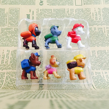 ATOY 6pcs/lot Patrol Dog Anime Toys Action Figure Movie Juguetes Brinquedos Cute Puppy Toys set For Child Gift For Children